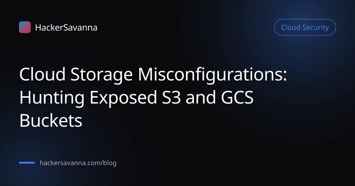 Cloud Storage Misconfigurations: Hunting Exposed S3 and GCS Buckets